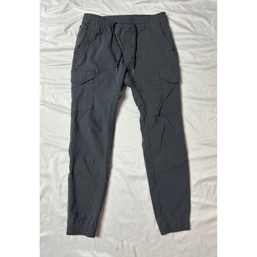 Projek Raw Mens Cargo Jogger Pants Charcoal Gray Classic Fit Coupe Classique Sm
